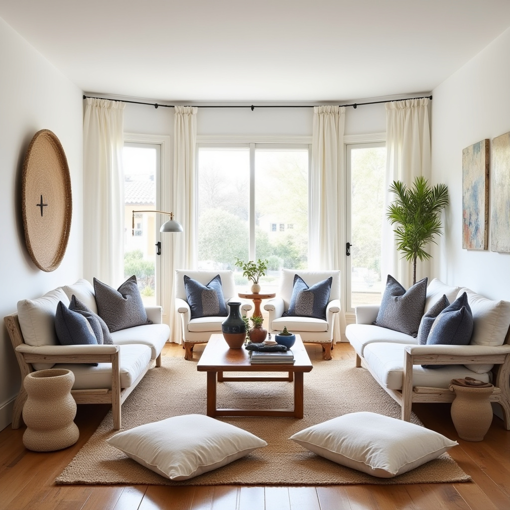 modern boho living room 13