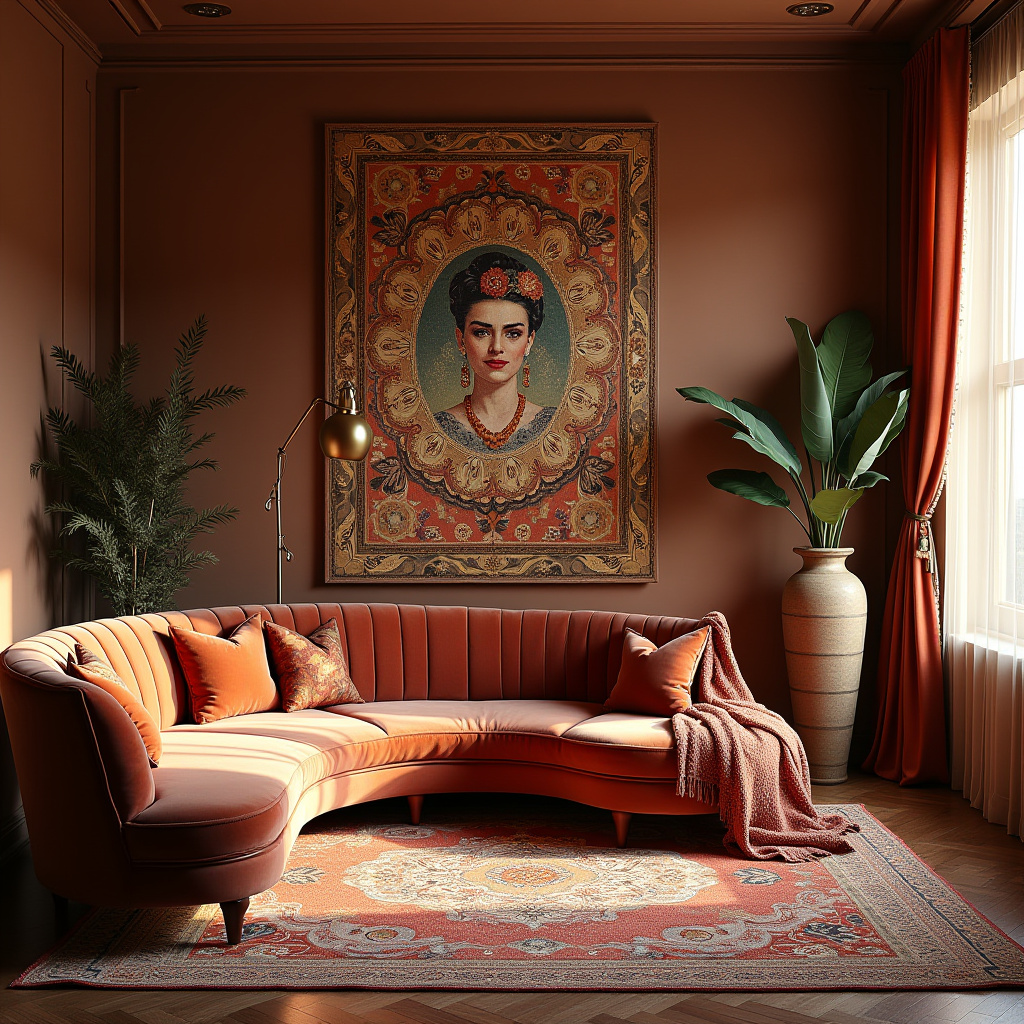 modern boho living room 19