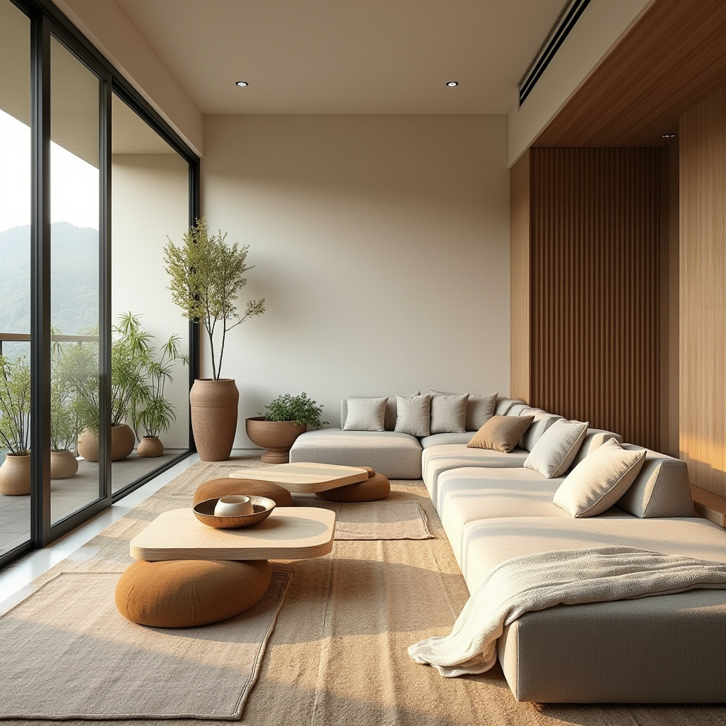 modern boho living room 22