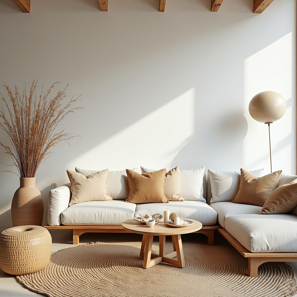 modern boho living room 24