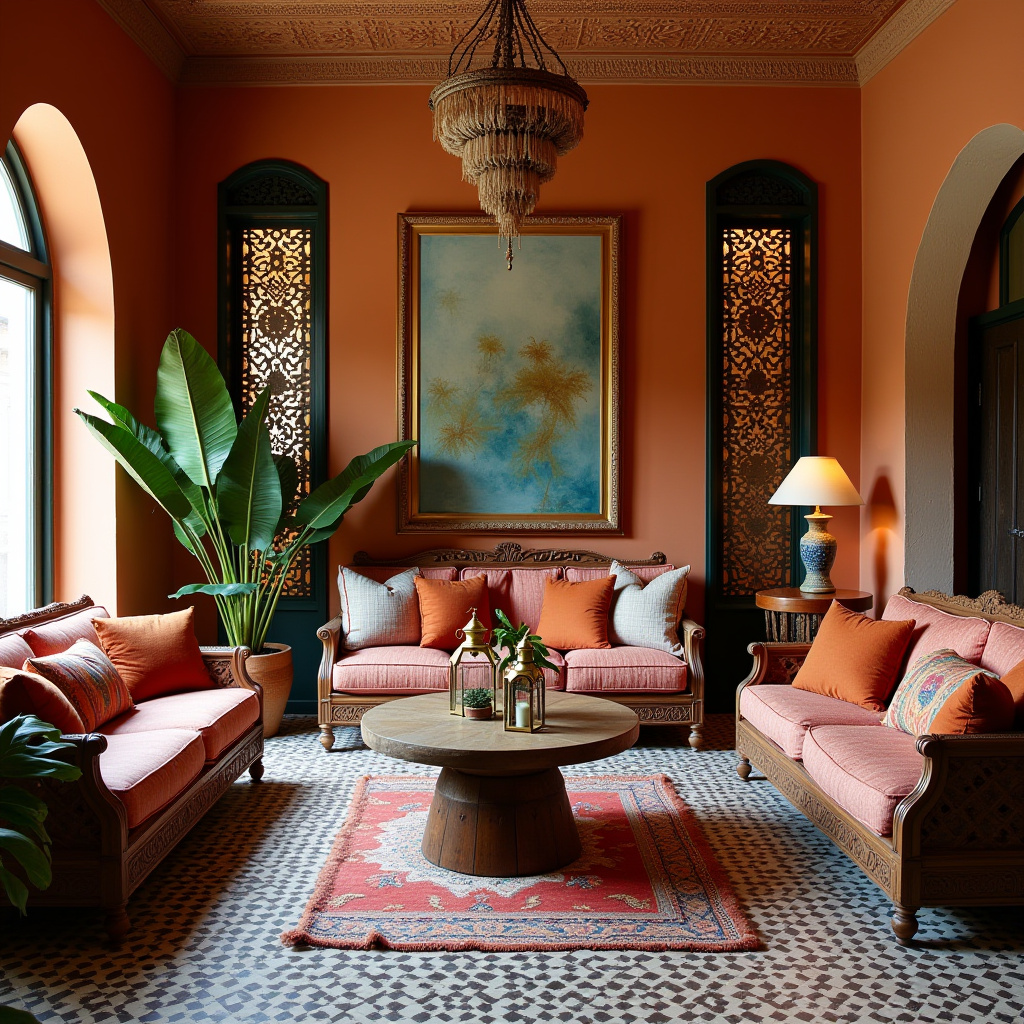 modern boho living room 25