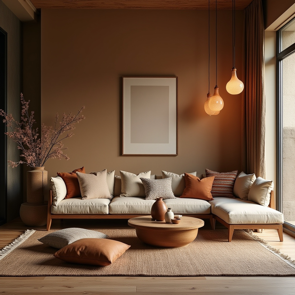modern boho living room 3