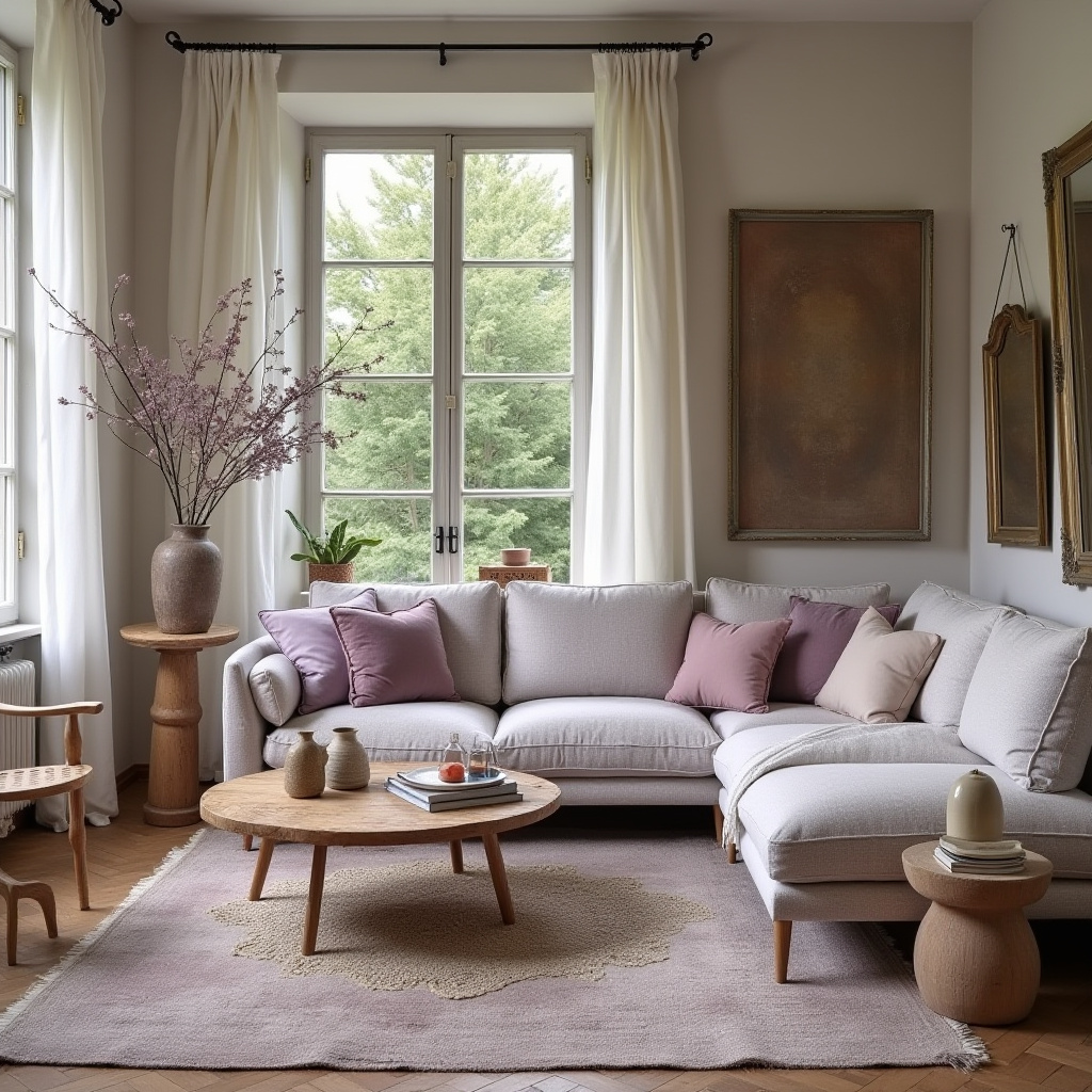 modern boho living room 31