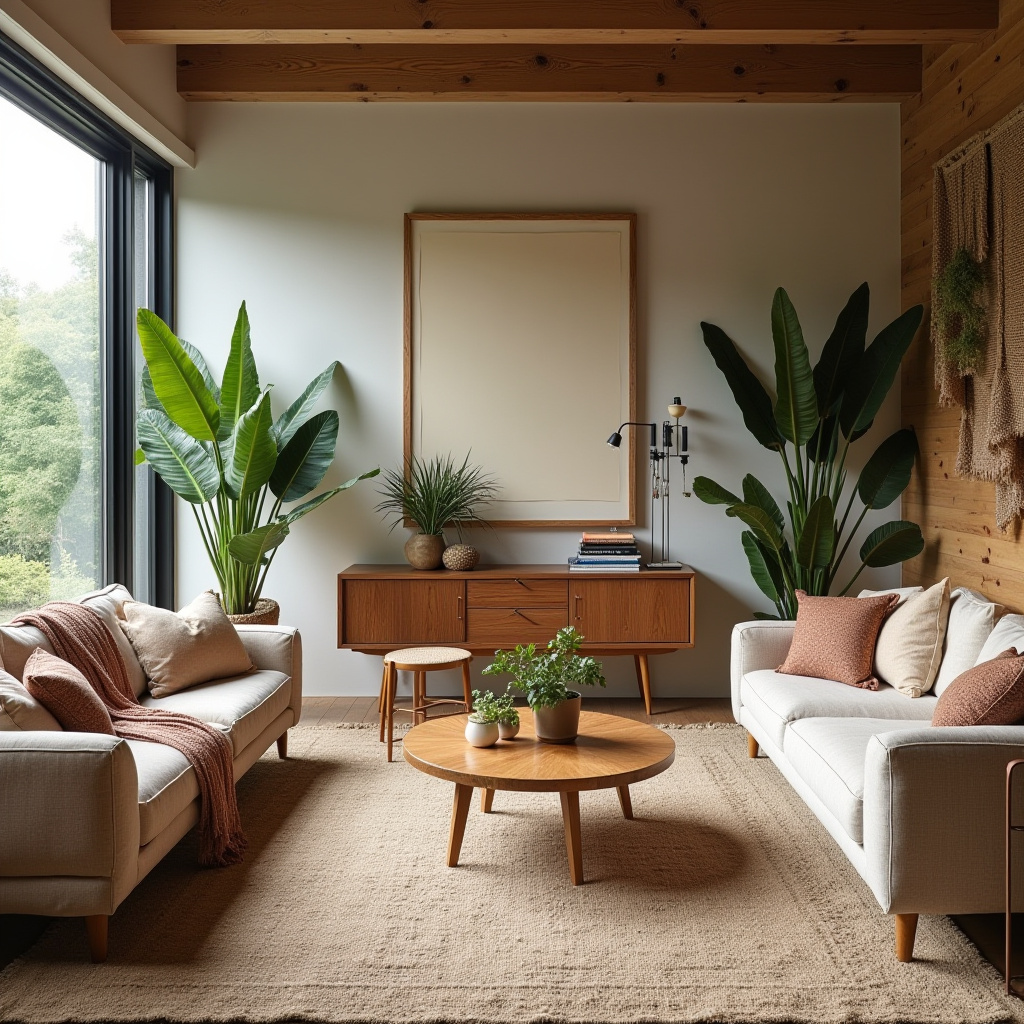 modern boho living room 37