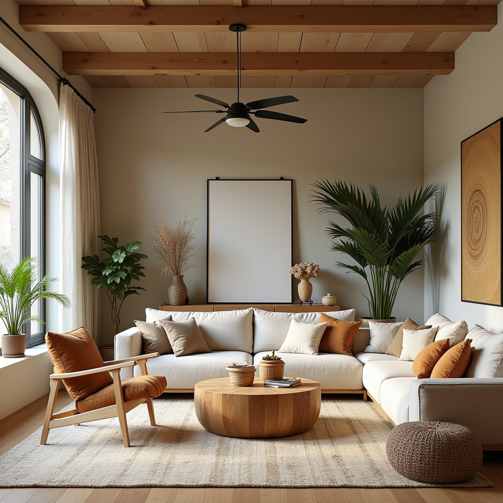 modern boho living room 38