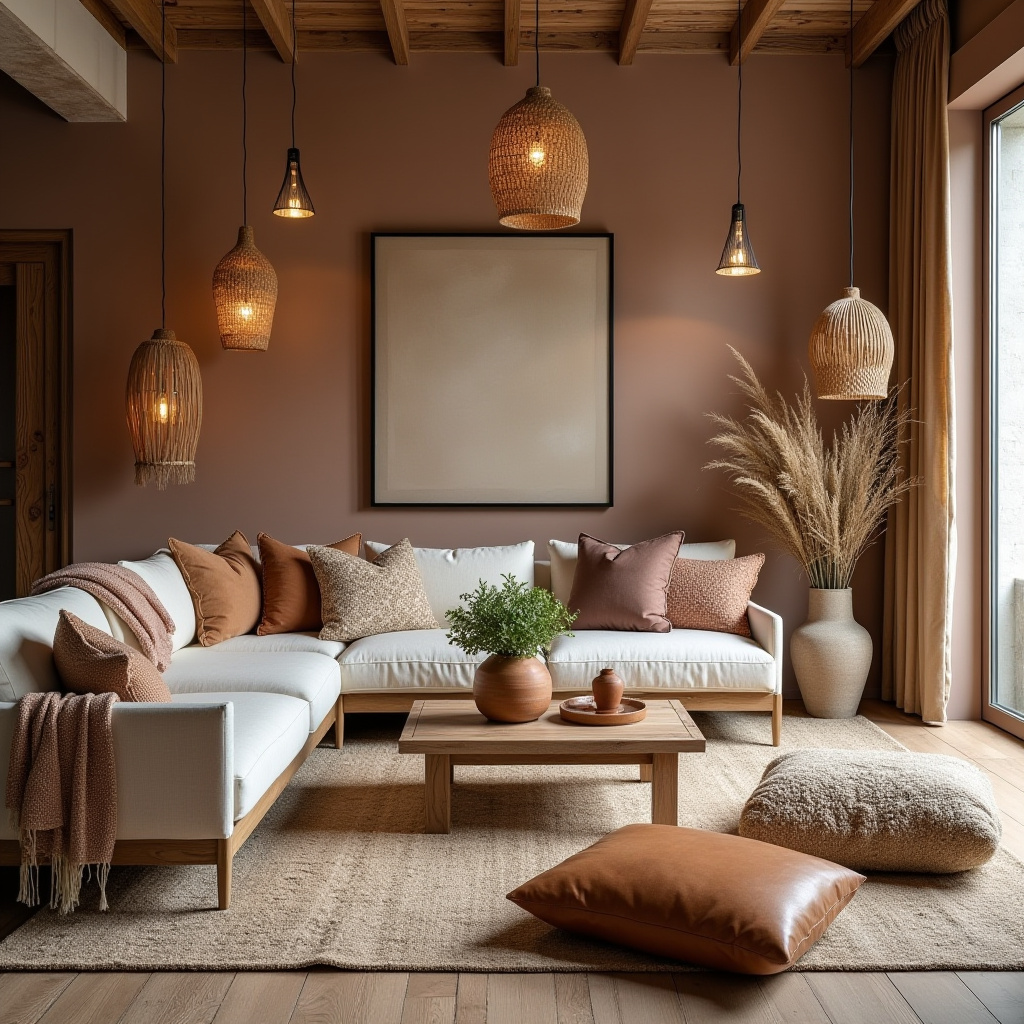 modern boho living room 4