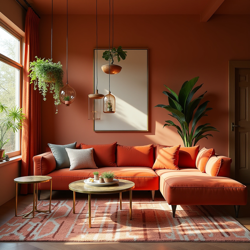 modern boho living room 5