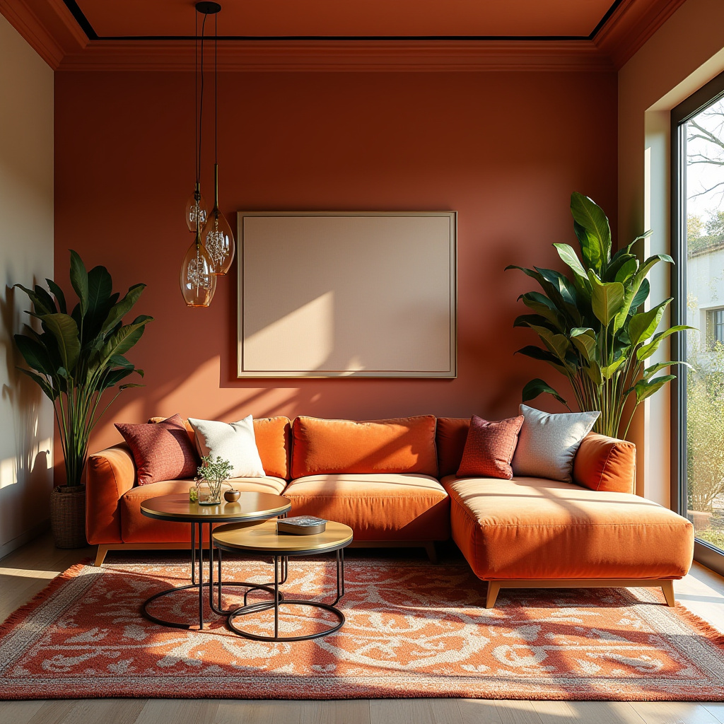 modern boho living room 6