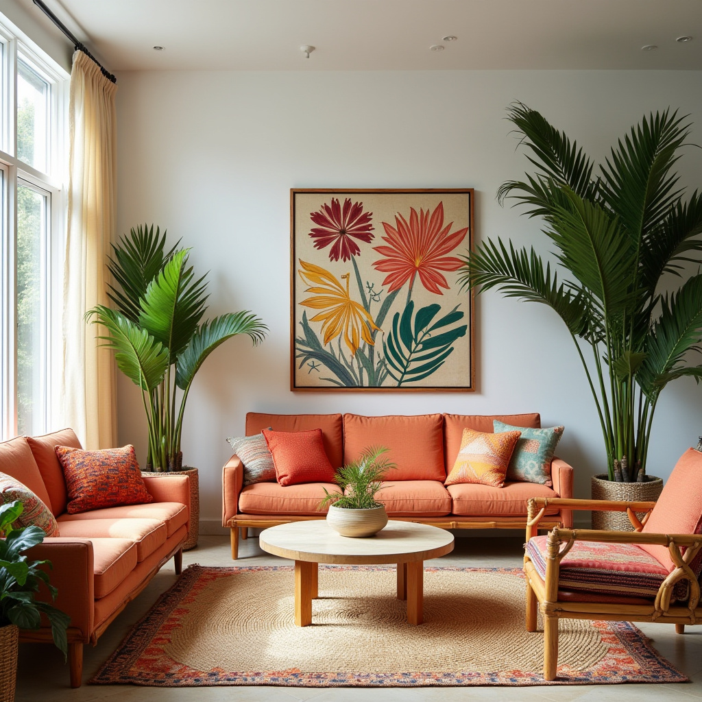 modern boho living room 7