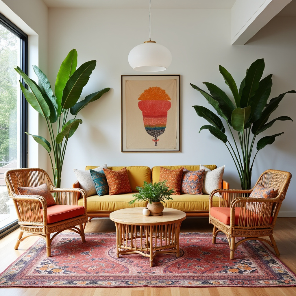 modern boho living room 8