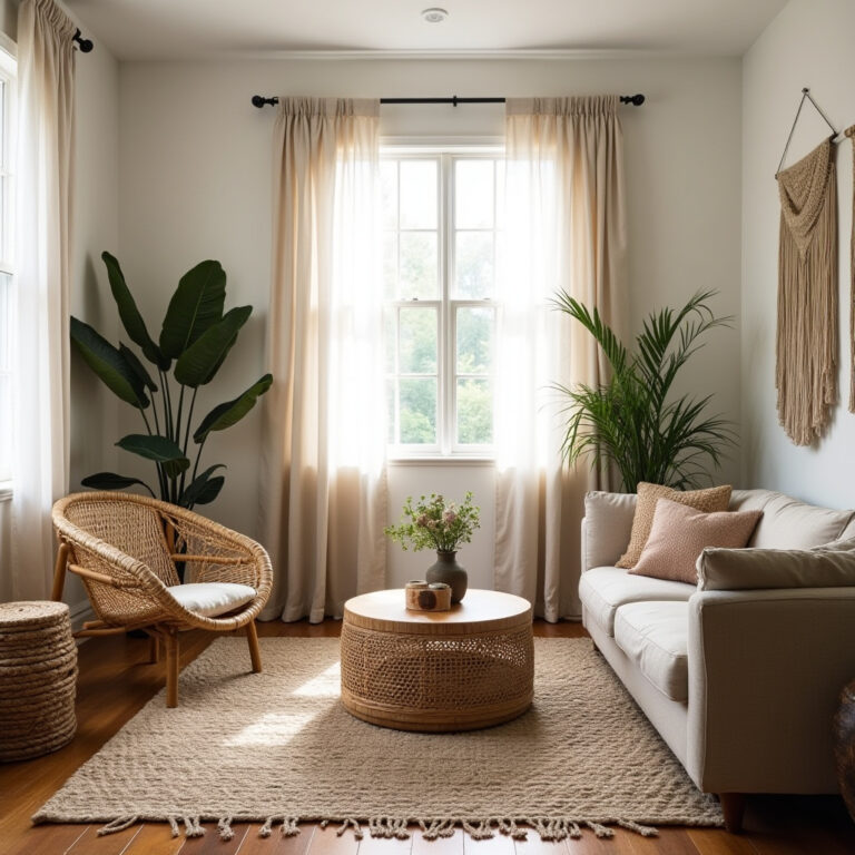 modern boho living room decor 1