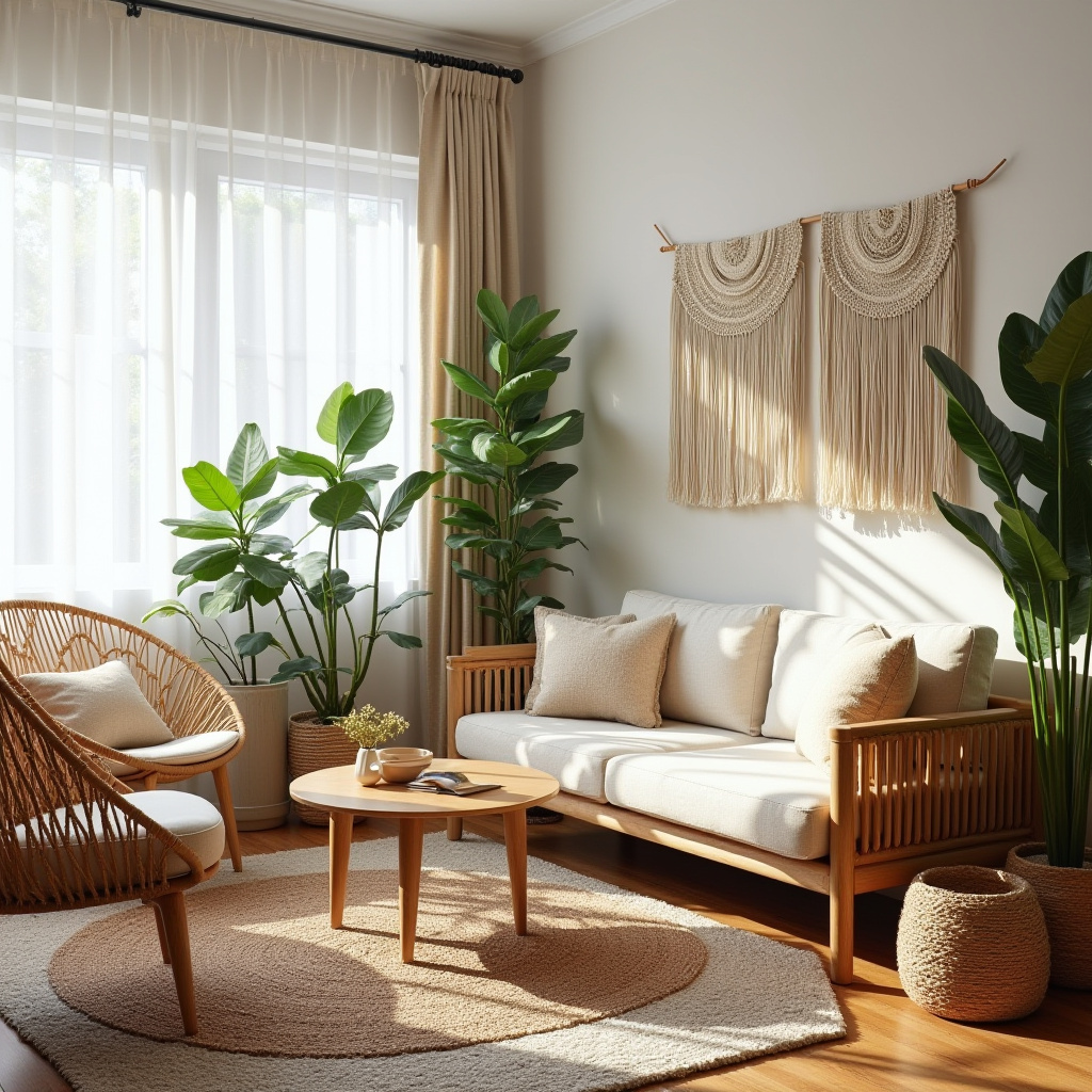 modern boho living room decor 2