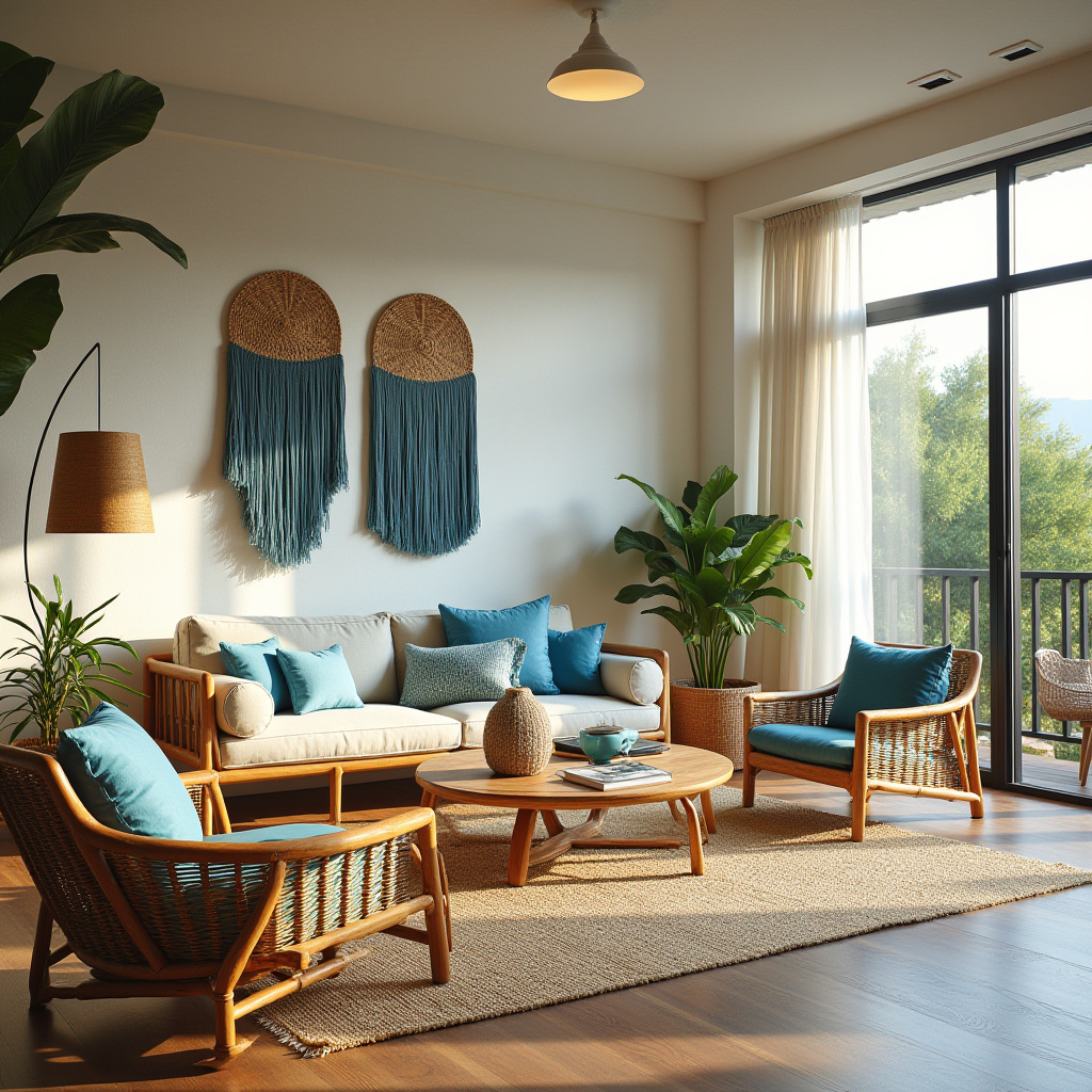 modern boho living room decor 21