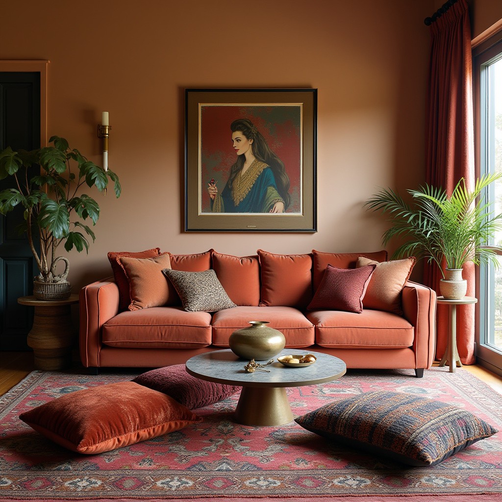 modern boho living room decor 24