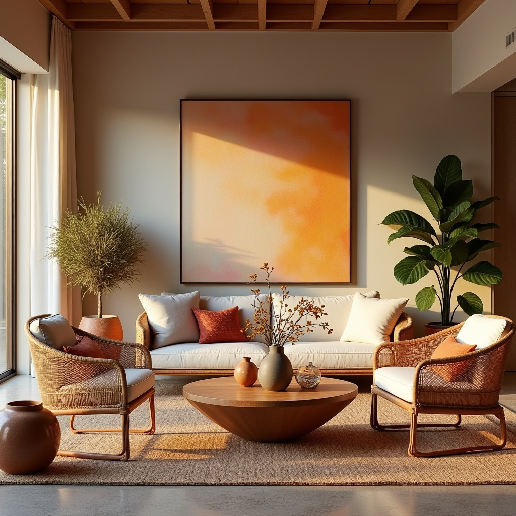 modern boho living room decor 28