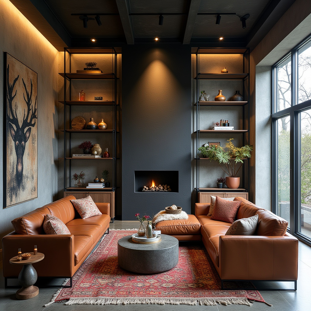 modern boho living room decor 36