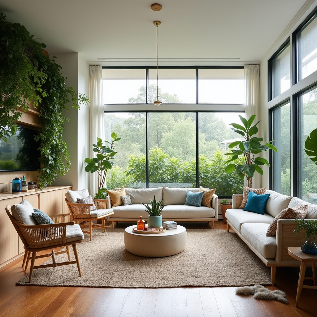 modern boho living room decor 37