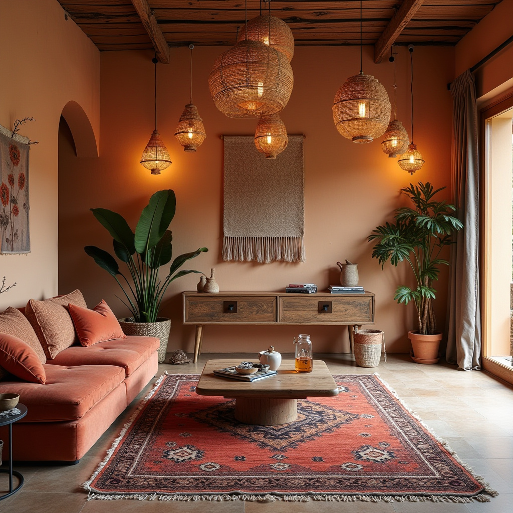 modern boho living room decor 5