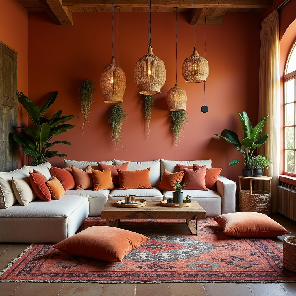 modern boho living room decor 6