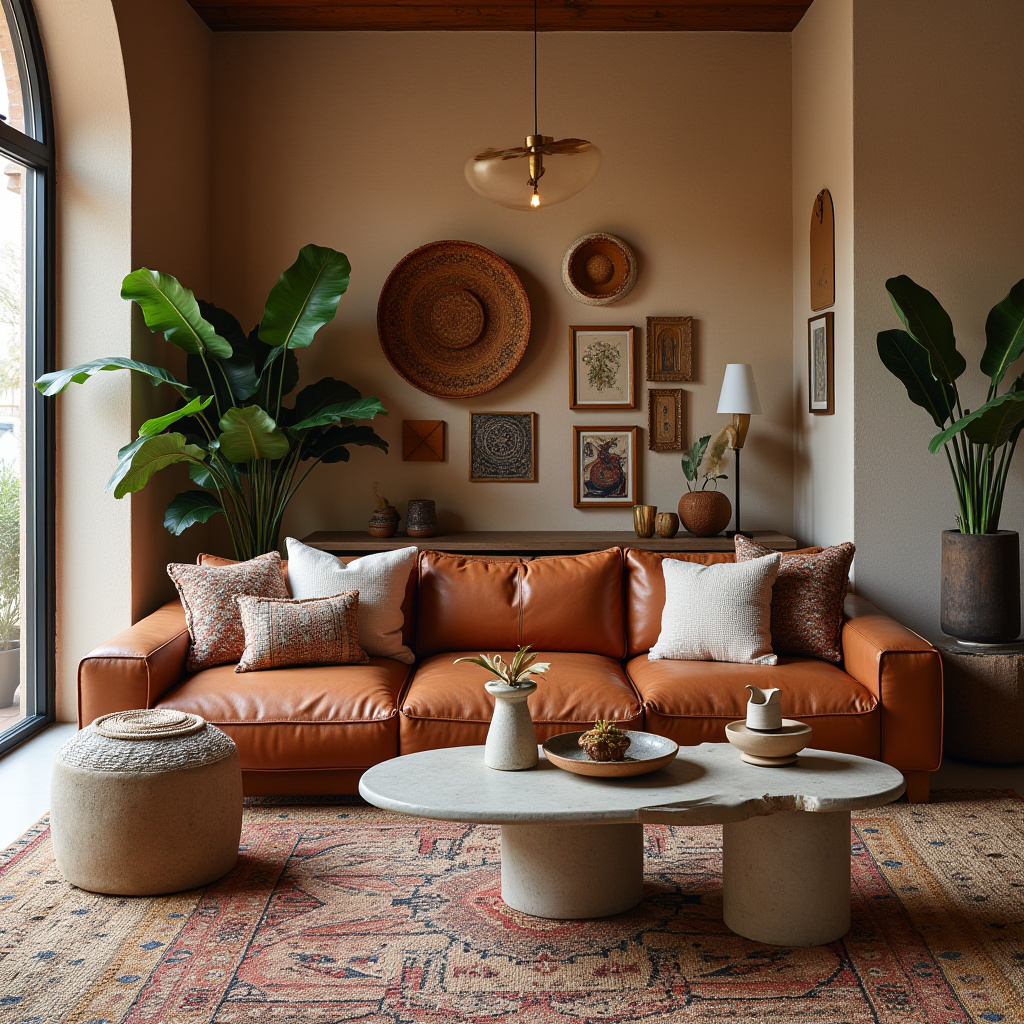modern boho living room decor 9