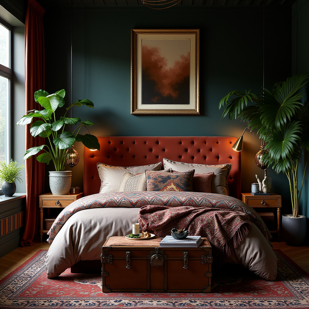moody boho bedroom 12