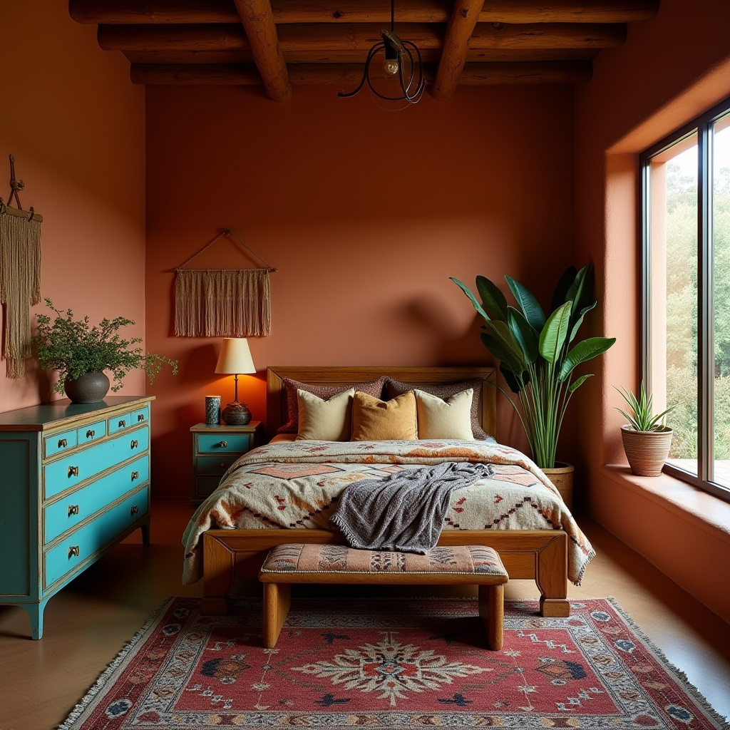 moody boho bedroom 34