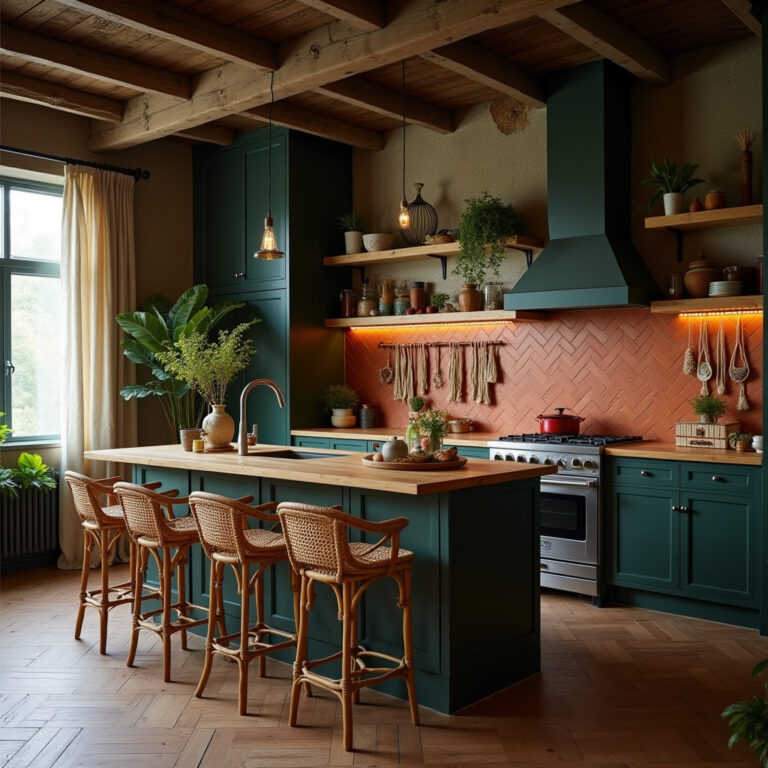 moody boho kitchen 1