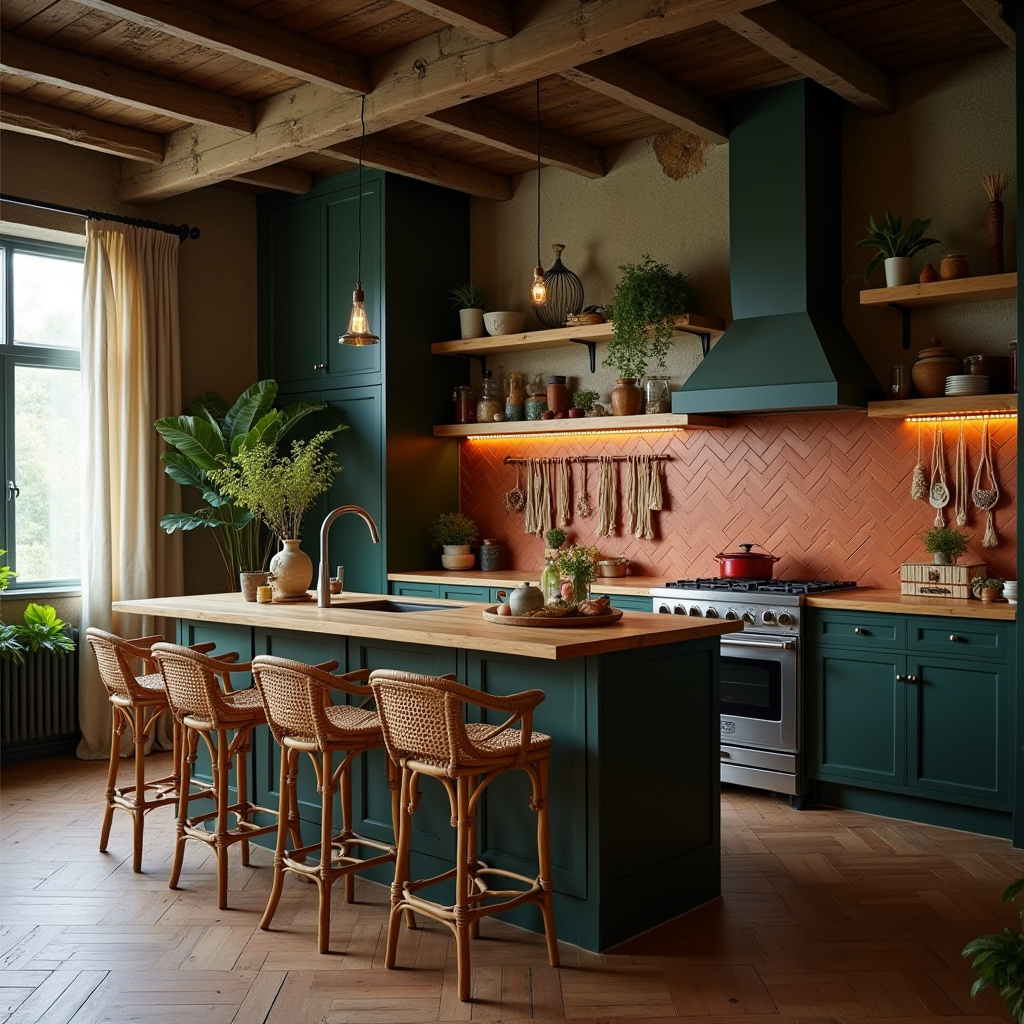 moody boho kitchen 1