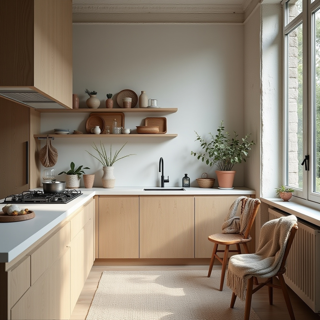moody boho kitchen 14