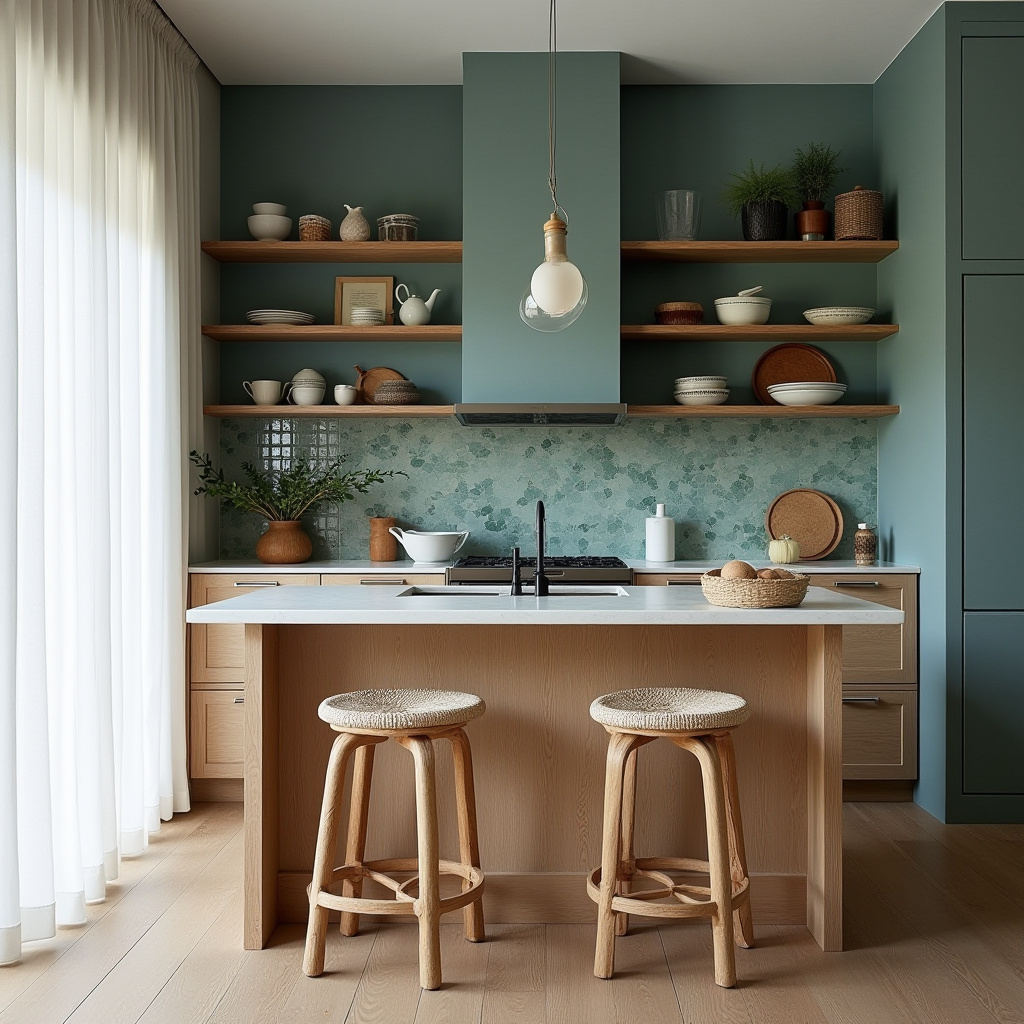 moody boho kitchen 19