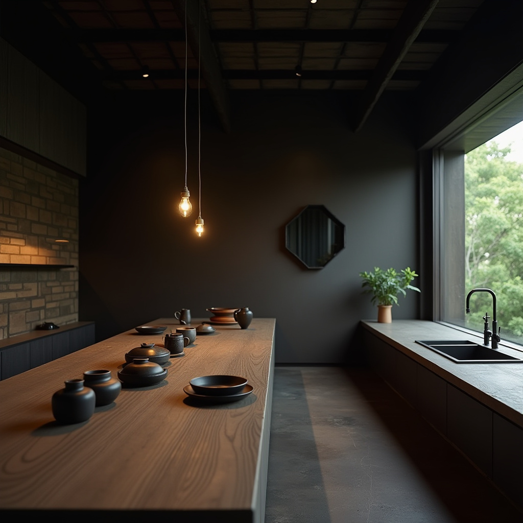 moody boho kitchen 24