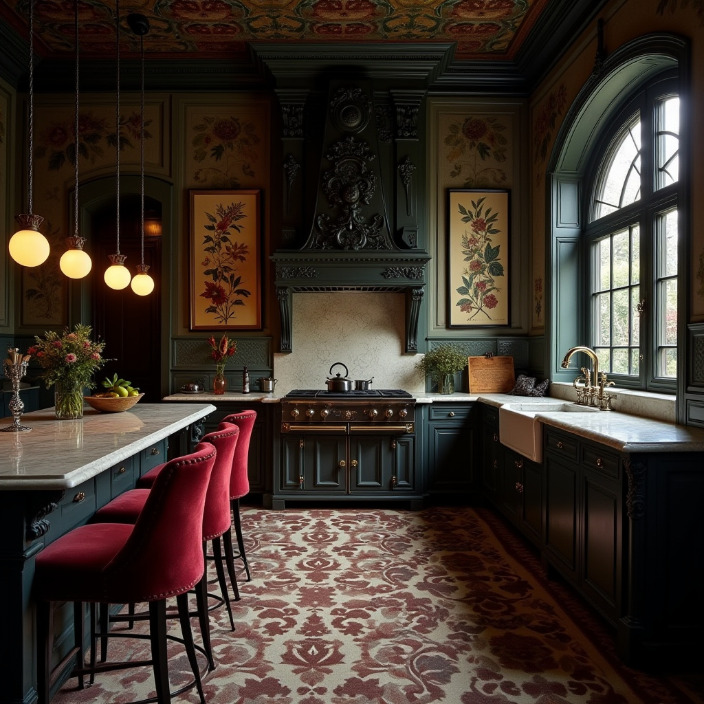 moody boho kitchen 28