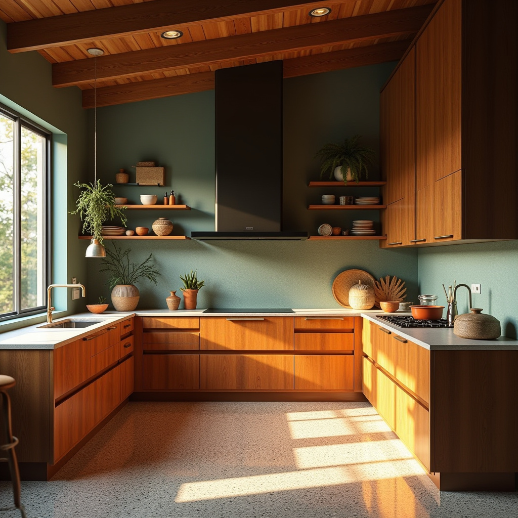 moody boho kitchen 29