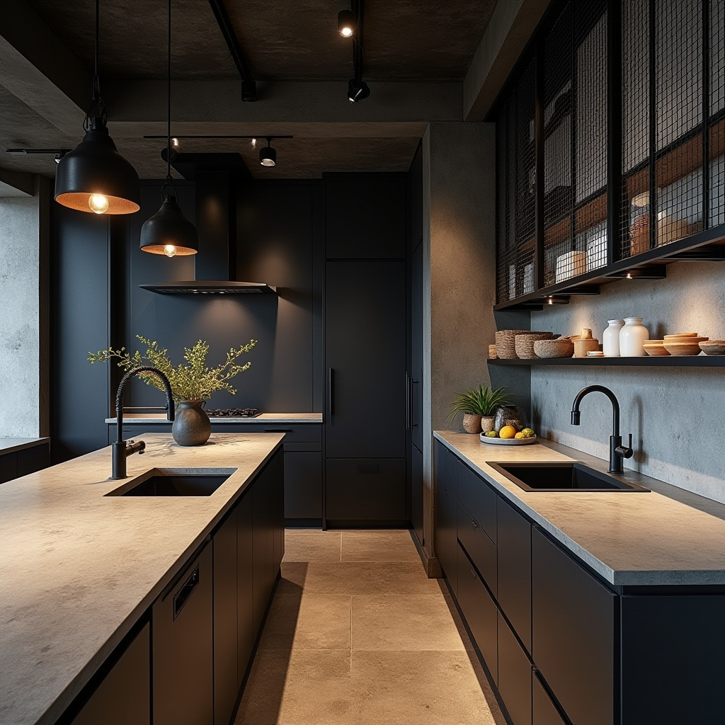 moody boho kitchen 31