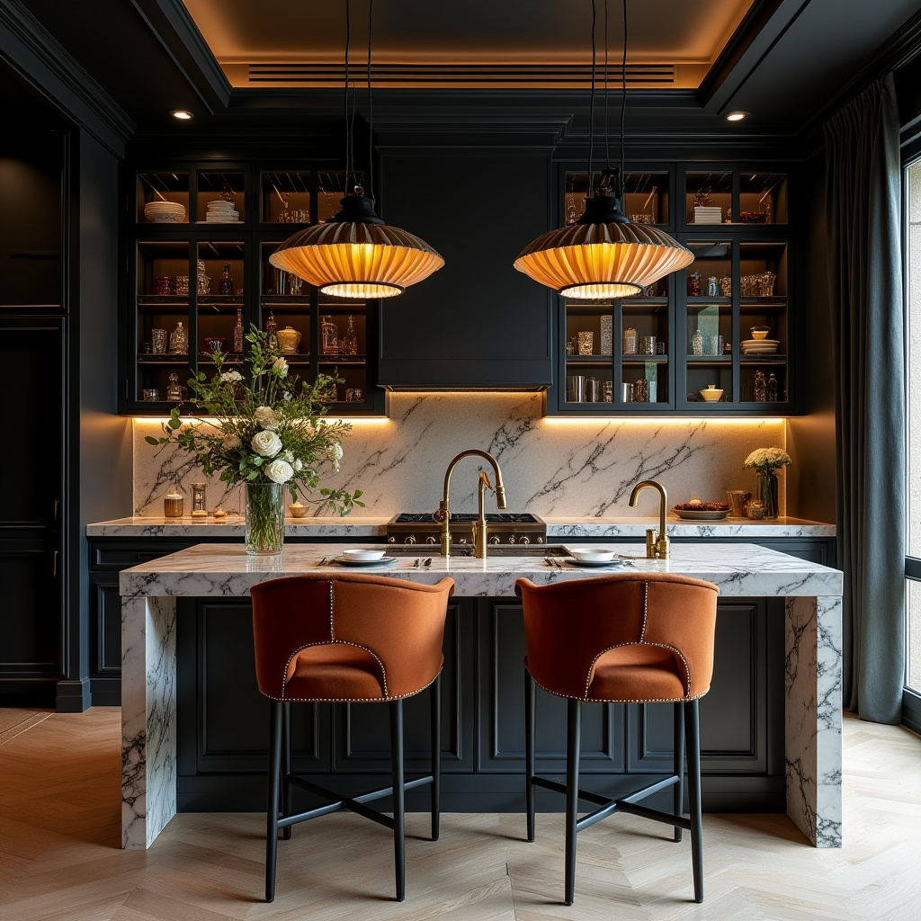 moody boho kitchen 36