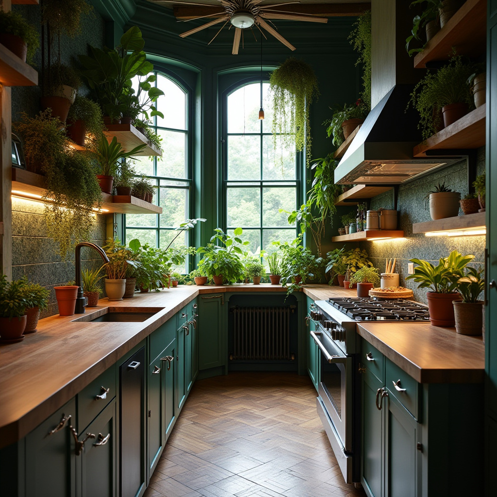 moody boho kitchen 37
