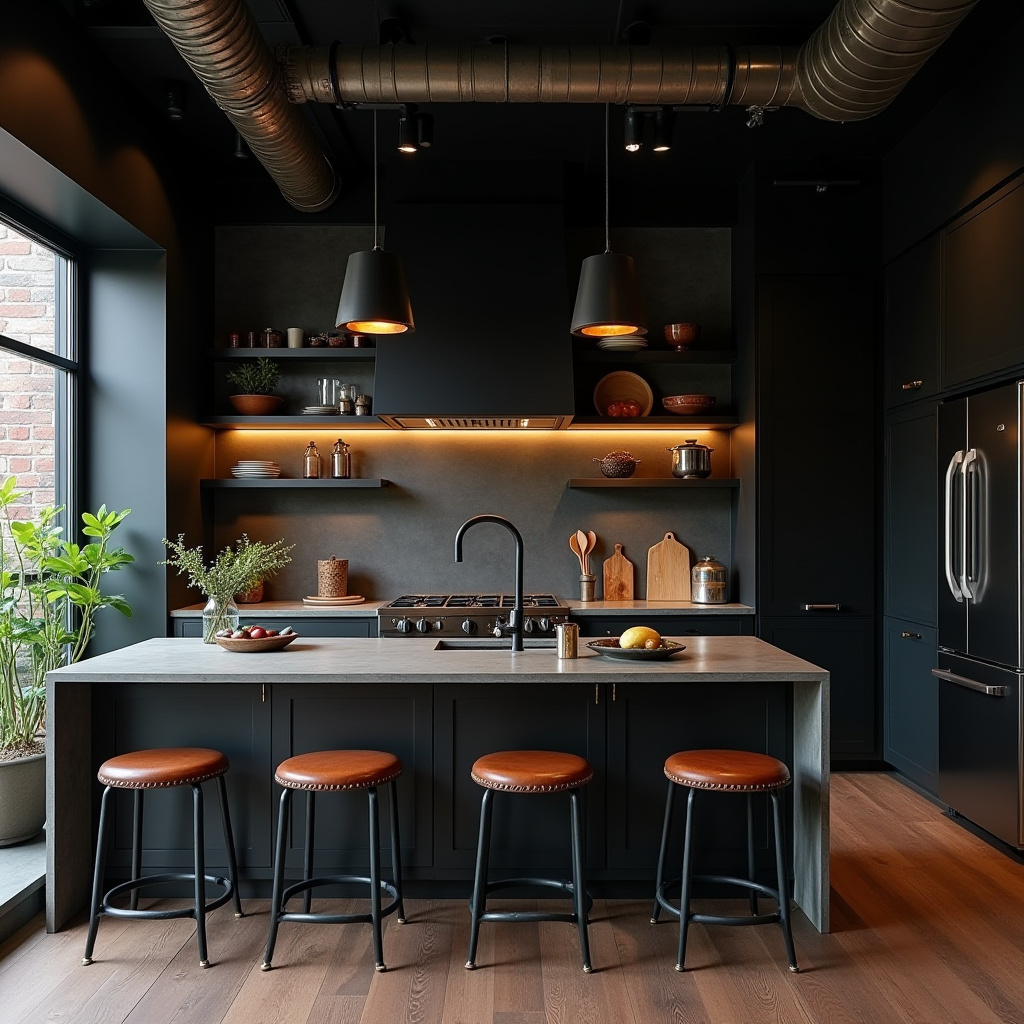 moody boho kitchen 9