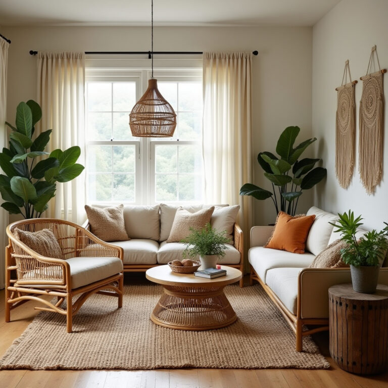 moody boho living room 1