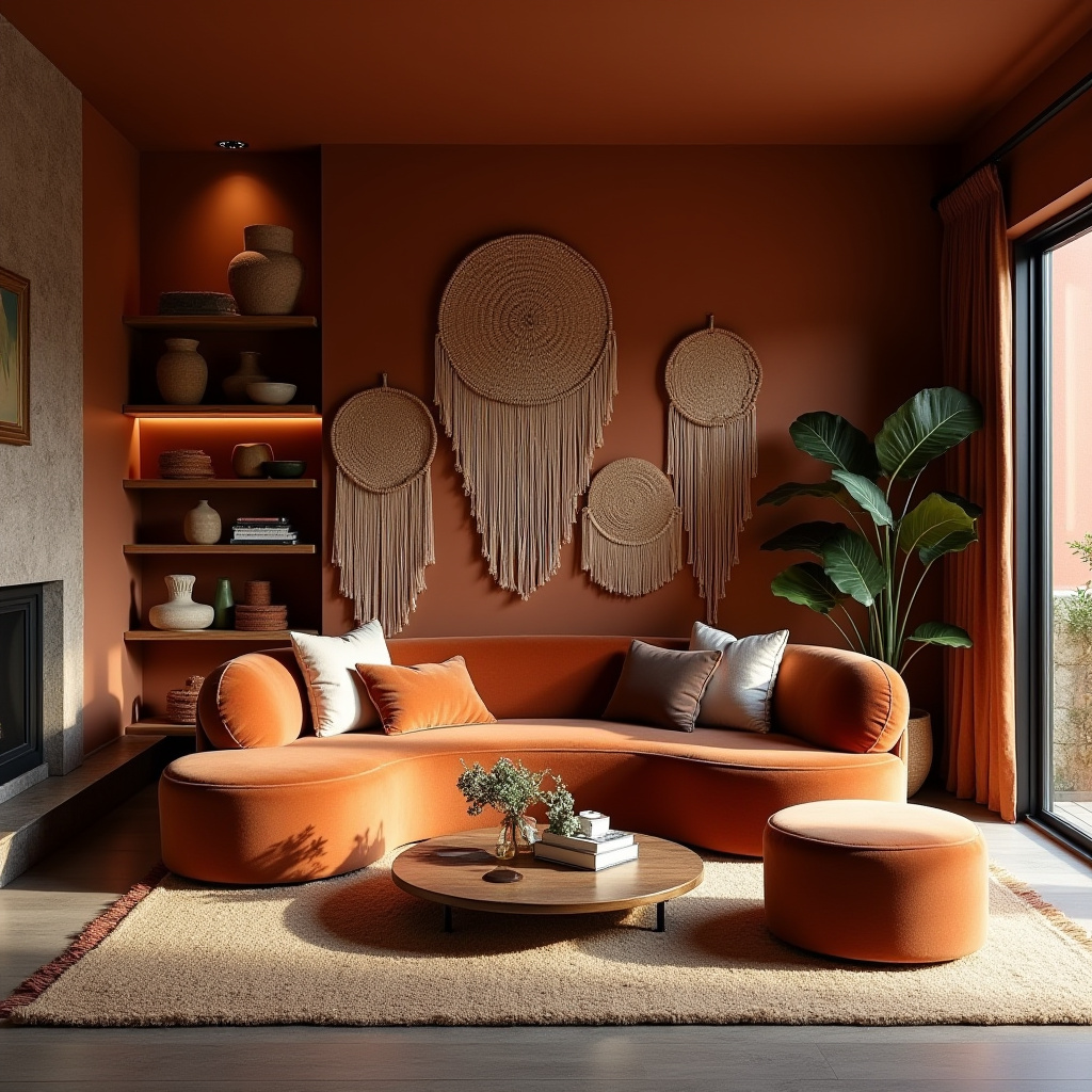 moody boho living room 16