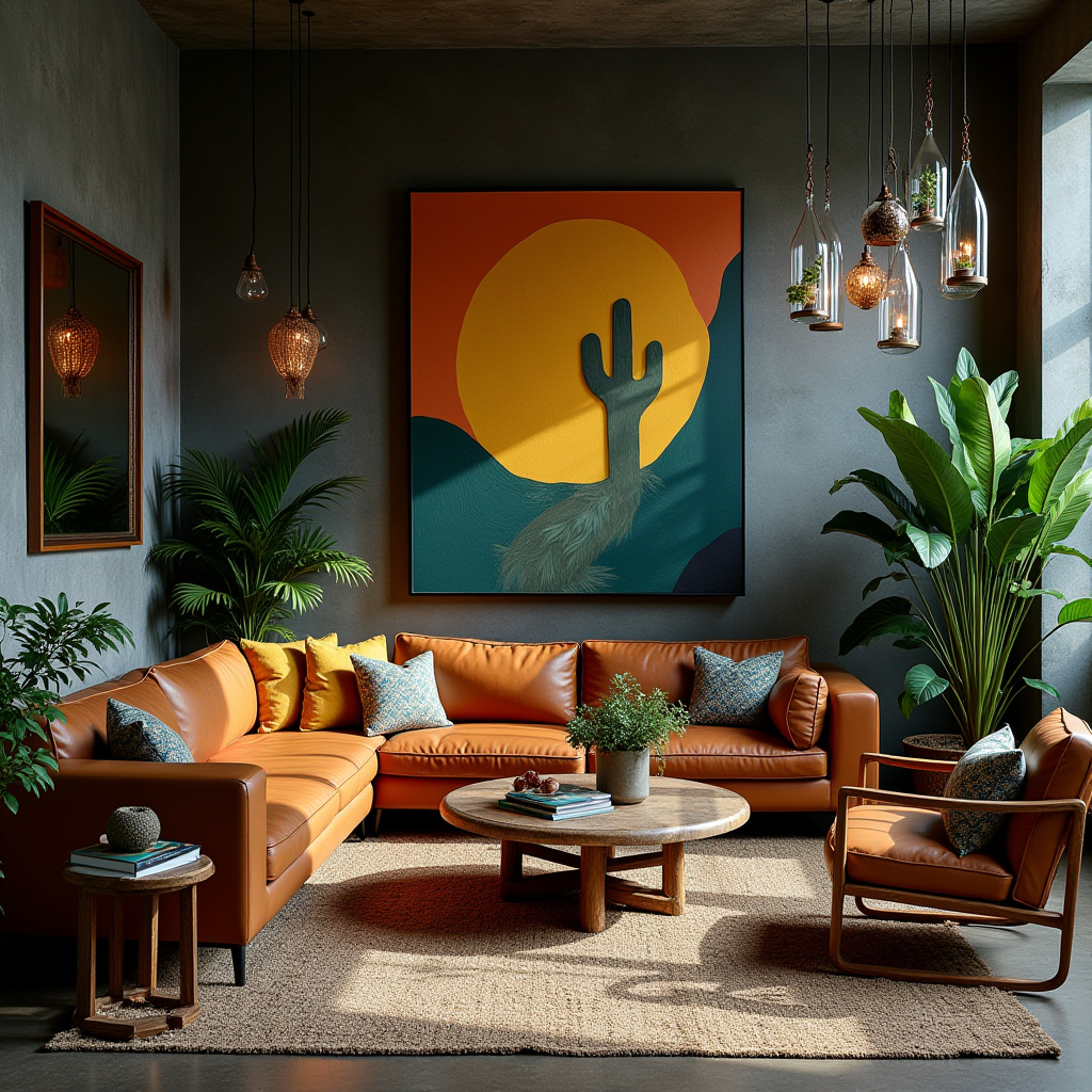 moody boho living room 19