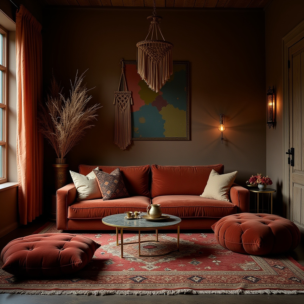 moody boho living room 23