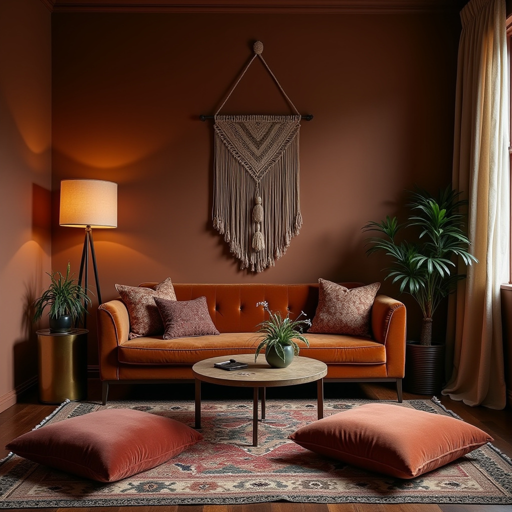moody boho living room 24