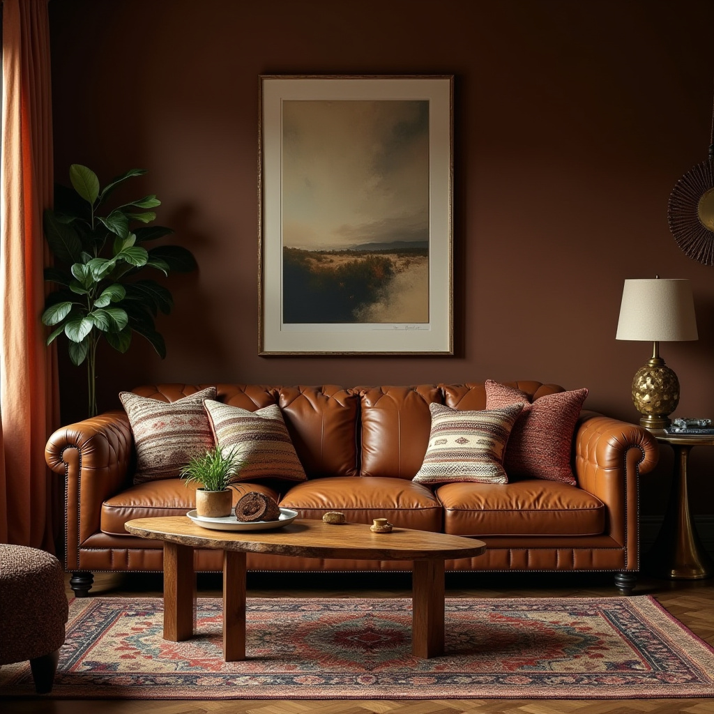 moody boho living room 31