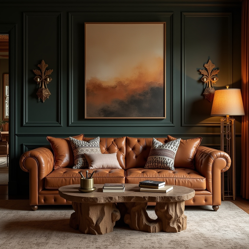 moody boho living room 32