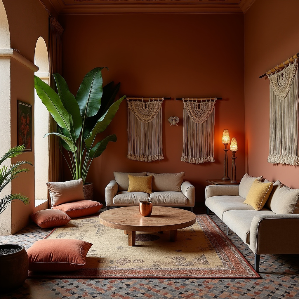moody boho living room 34