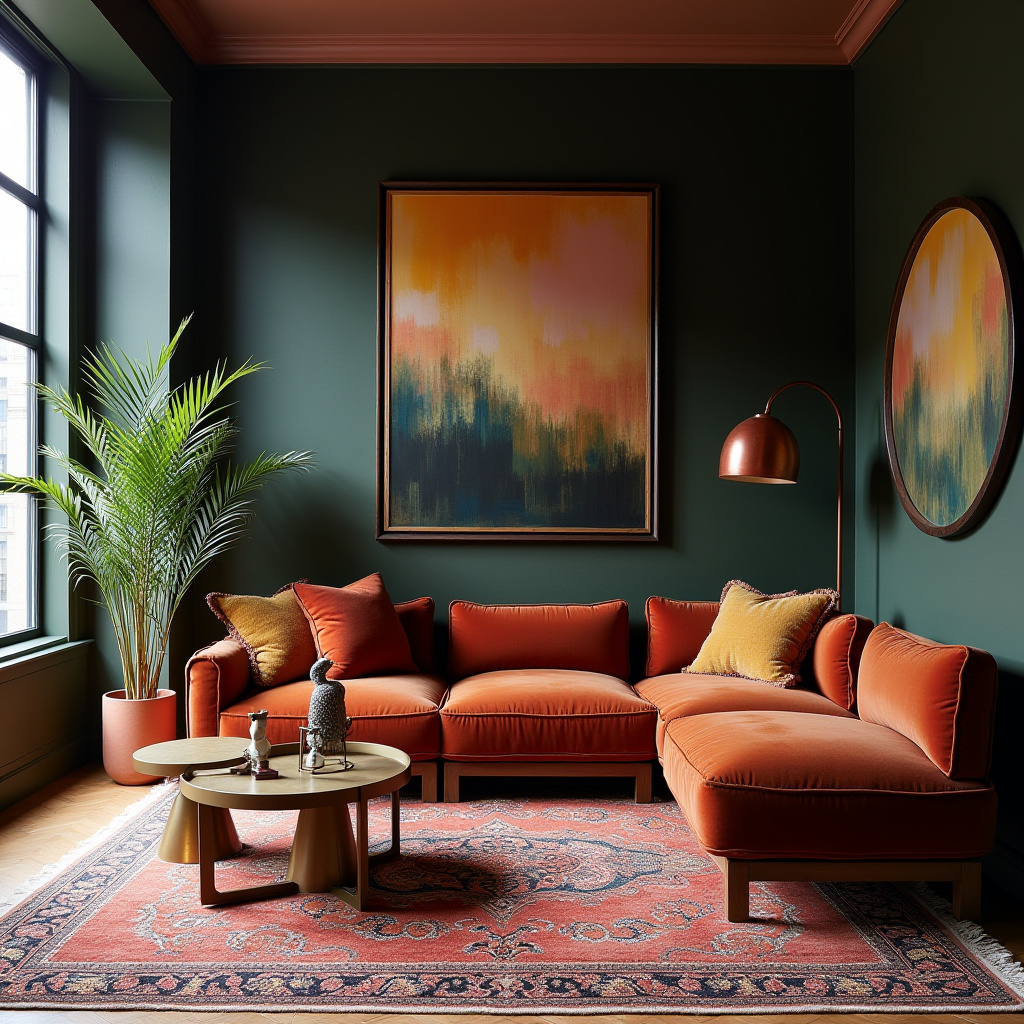 moody boho living room 35