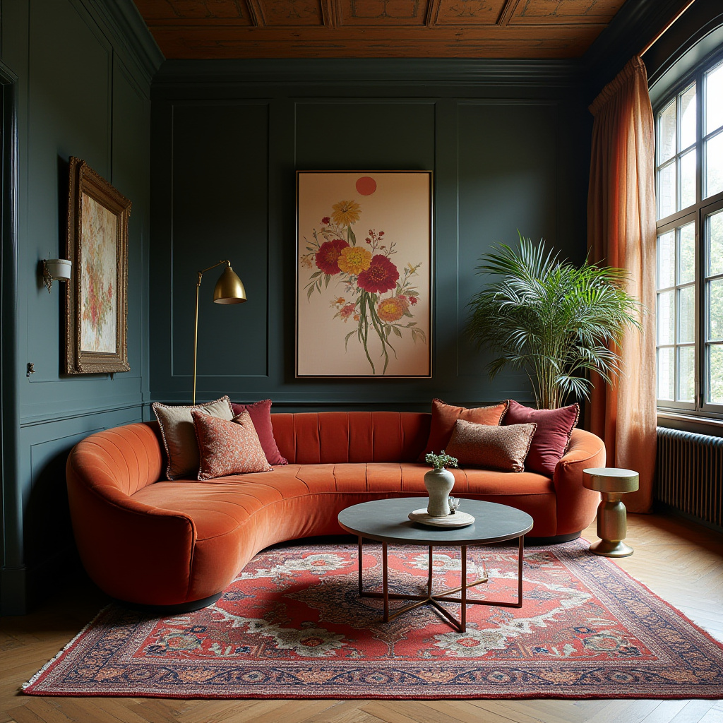 moody boho living room 36