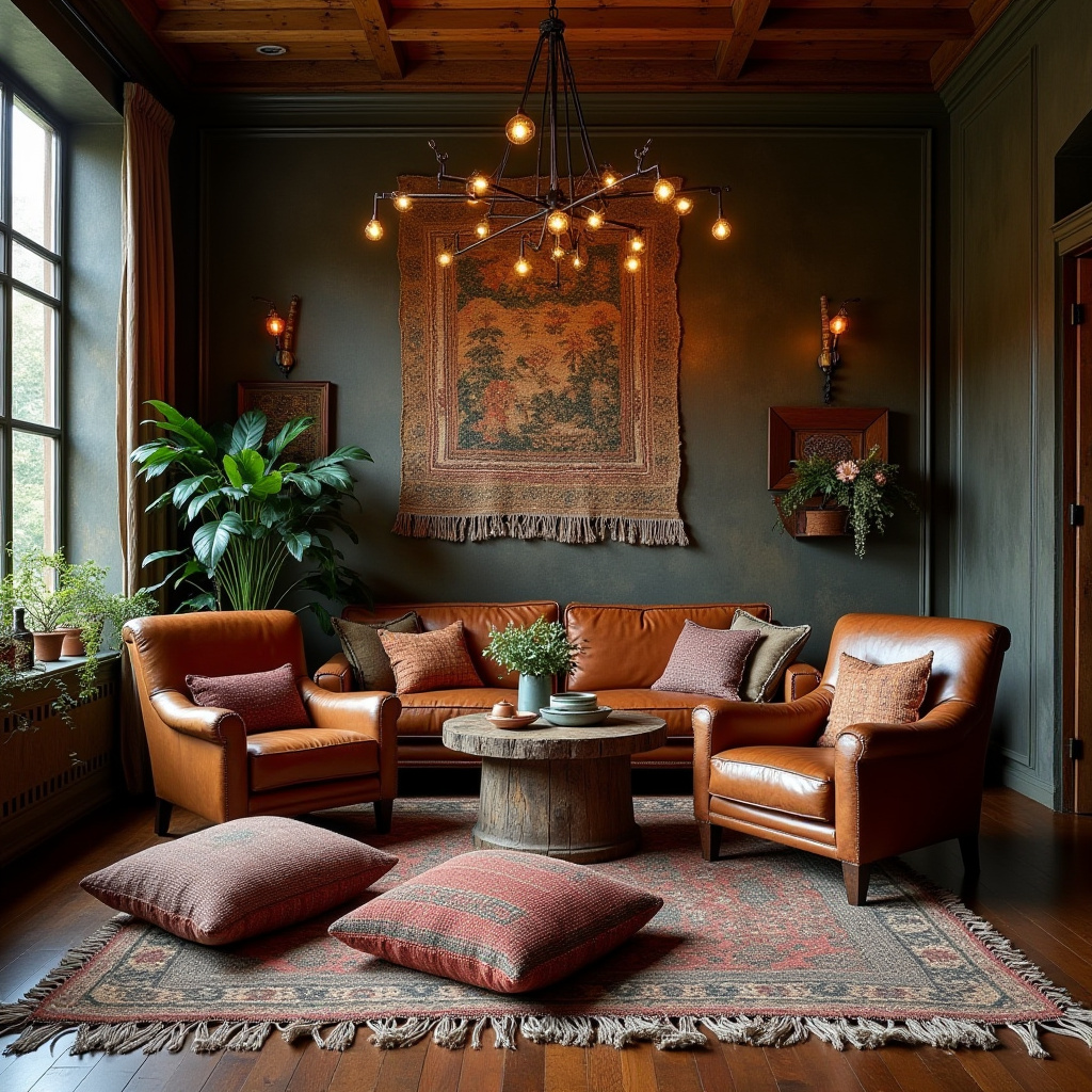 moody boho living room 4