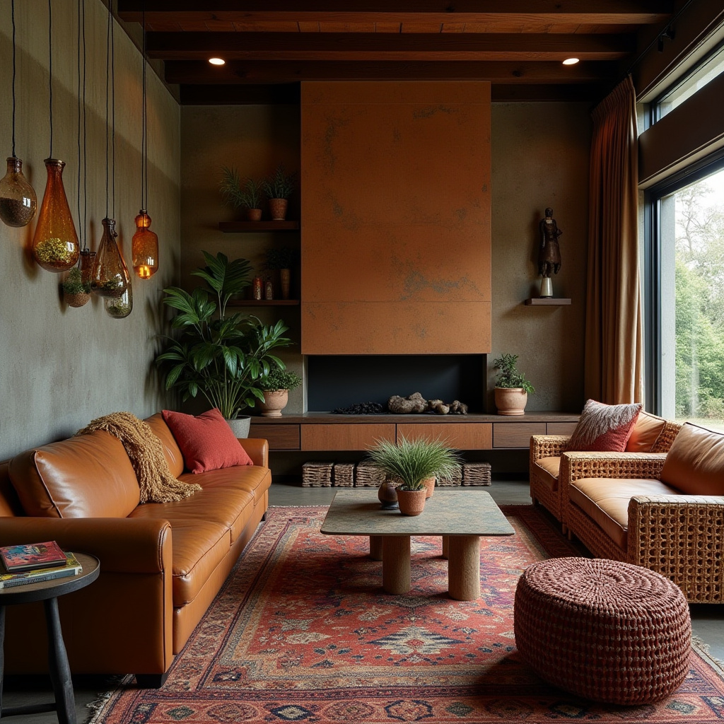 moody boho living room 40