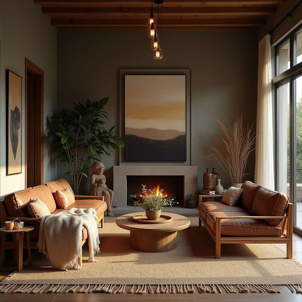 moody boho living room 7
